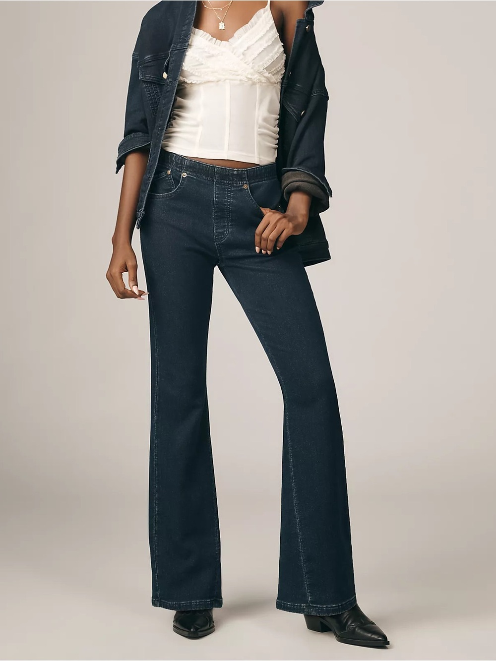 Pilcro Anthropologie Size 28 Dark Wash Stretch Bootcut Flare Jeans